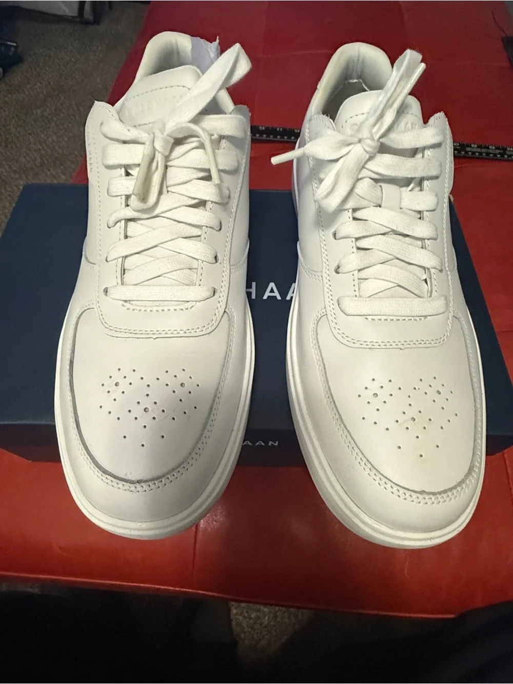 Cole Haan Men's Grand Crosscourt Transition Sneakers White Leather size 10.5